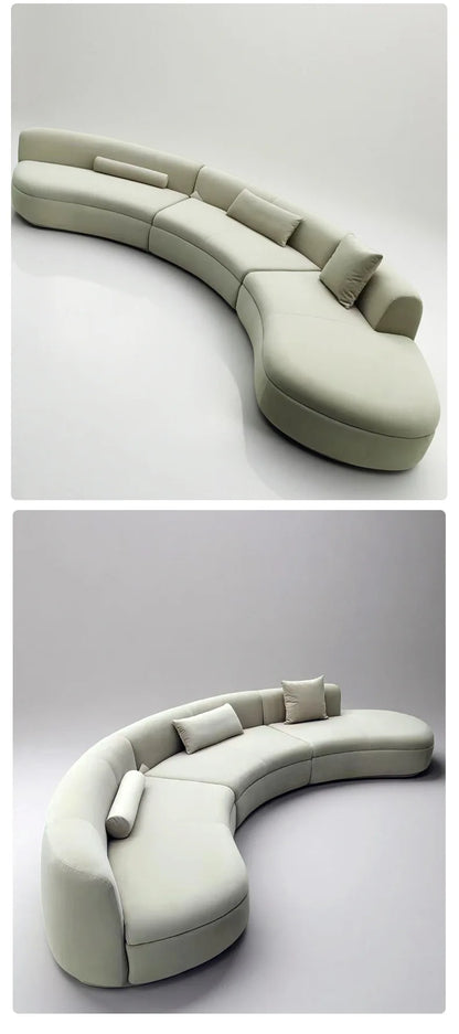 Curved sofa special-shaped module corner large, medium and small living room light luxury