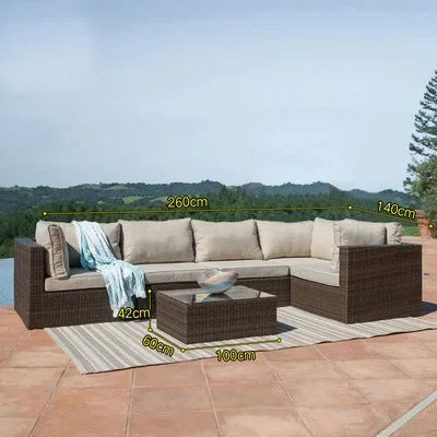 Imitation rattan sofa leisure courtyard garden sun room outdoor outdoor balcony corner waterproof