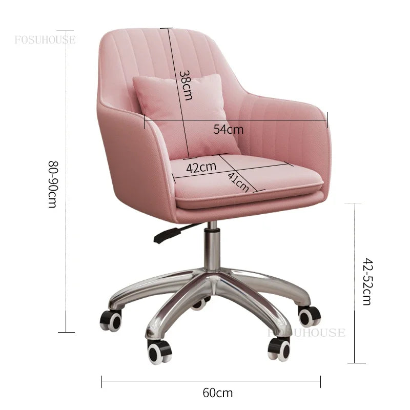 Lift Swivel Office Chairs Bedroom Home Armrest Backrest Leisure Computer Chair Student Dormitory Comfortable Learning Desk Chair