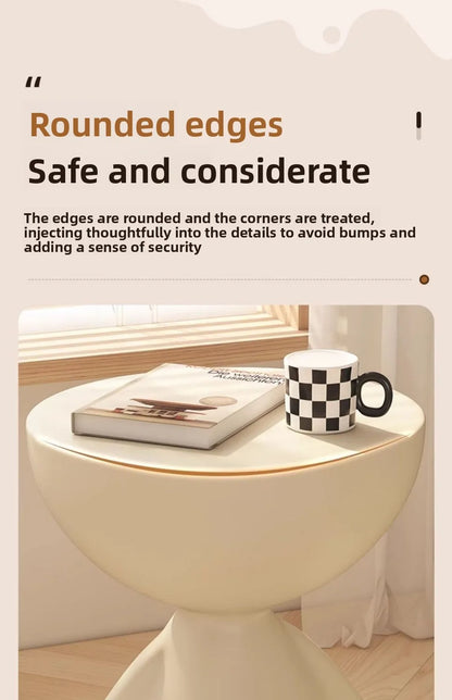 Modern Side Table - Multifunctional Corner End Table, Small Coffee Table for Living Room/Bedroom, Unique Design Nightstand