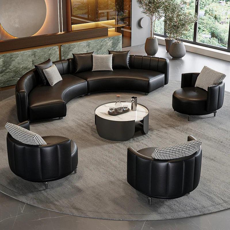 lobby curved sofa light luxury sales office negotiation beauty salon club reception lounge area sofa combination