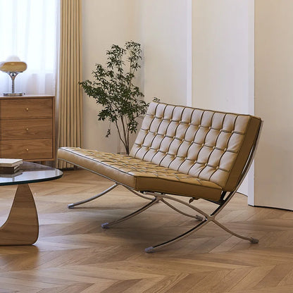 That chair designer retro leather modern simple Barcelona living room casual single sofa chair