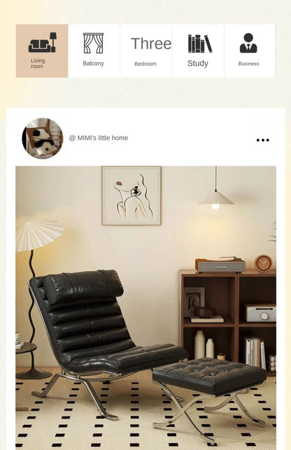 MOMO Sofa Chair Minimalist Light Luxury Senior Sense Of Living Room Antique Style Designer Sofa Chair Lazy Leisure Lounge Chair