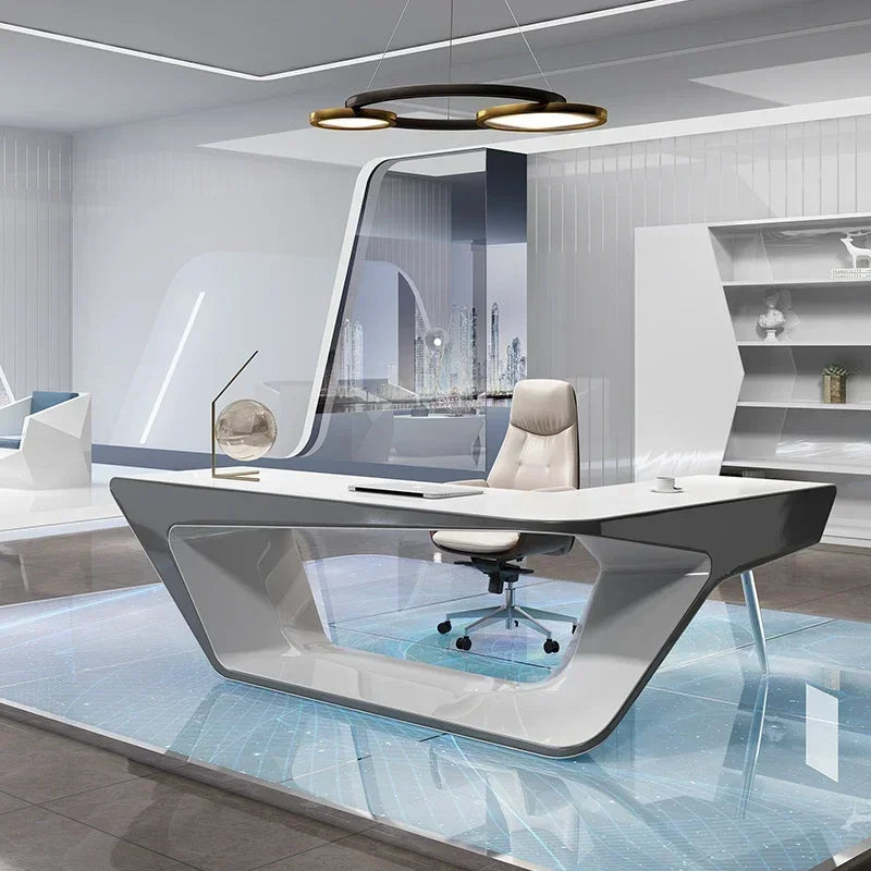 #V New 2024 Boss L Shape Luxury Office Furniture Manager High Tech Modern Executive Ceo Office Desk