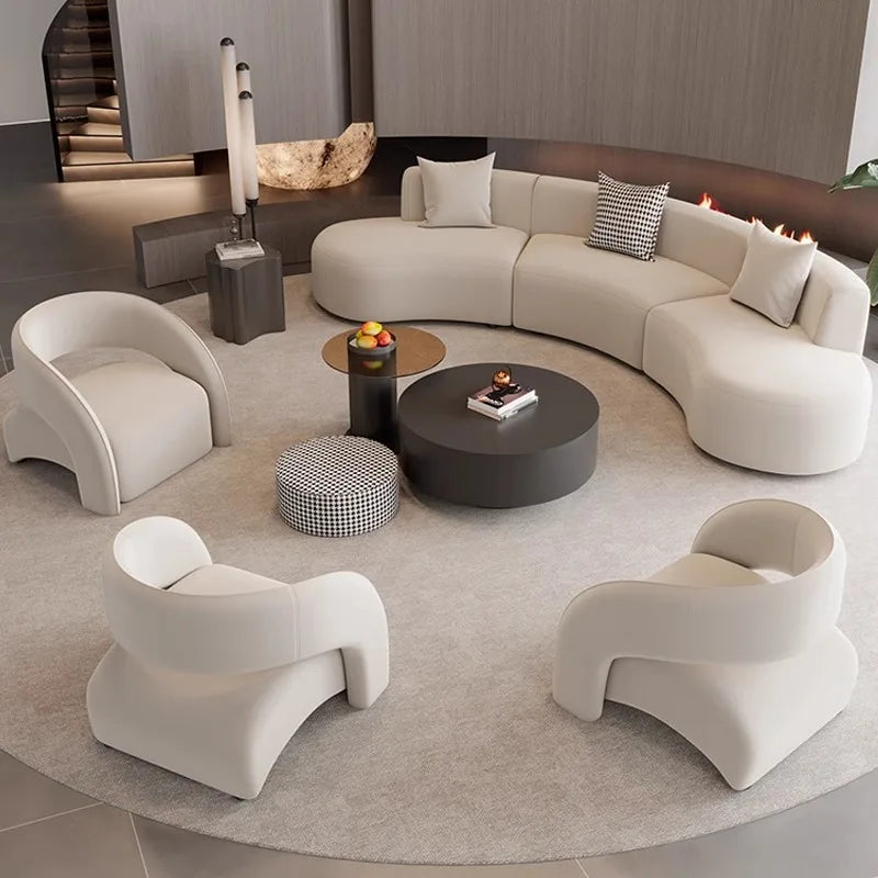 Hotel lobby sofa coffee table combination sales office negotiation rest area reception beauty salon club corner arc