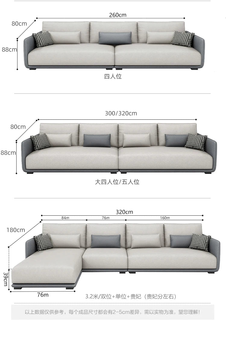 Designer Simple Soft Couches Living Room Comfortable Wood Luxury Modern Sofa Puffs Nordic Home Couch Wohnzimmer Home Furniture