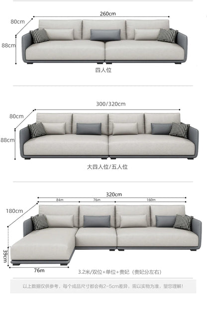 Designer Simple Soft Couches Living Room Comfortable Wood Luxury Modern Sofa Puffs Nordic Home Couch Wohnzimmer Home Furniture