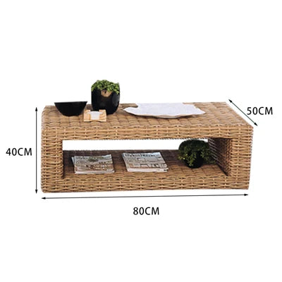 Outdoor rattan sofa courtyard outdoor terrace combination garden balcony outdoor hotel coffee table waterproof furniture