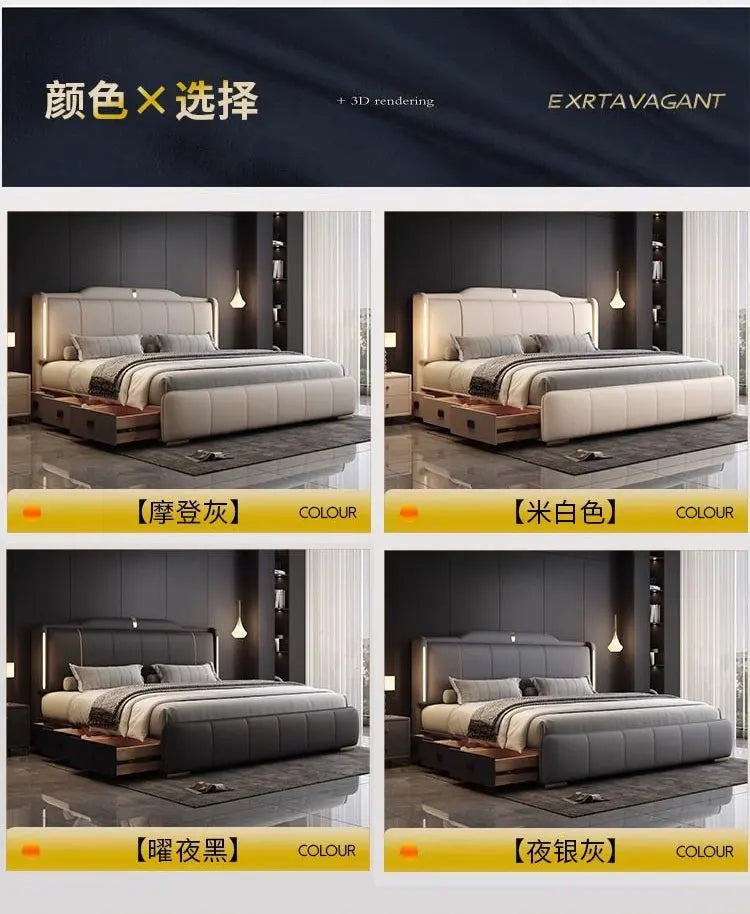 180x200 cm Double bed frame king size frame headboard with 3 drawer storage luxury home bedroom bed queen cama king furniture