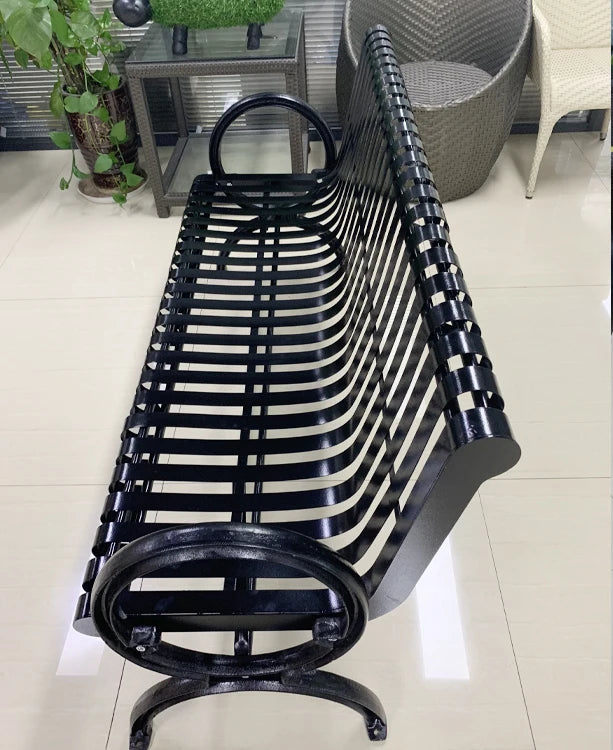 Steel Thermoplastic Coated Metal Resting Bench Outdoor Furniture Outdoor Bench