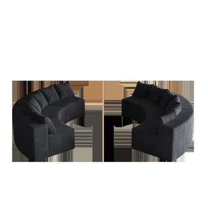 Curved Modular Sectional Foam Sofa with 12 Pillows, Semi-Circular Design for Living Room, Bedroom, Office, Leisure, Nap,