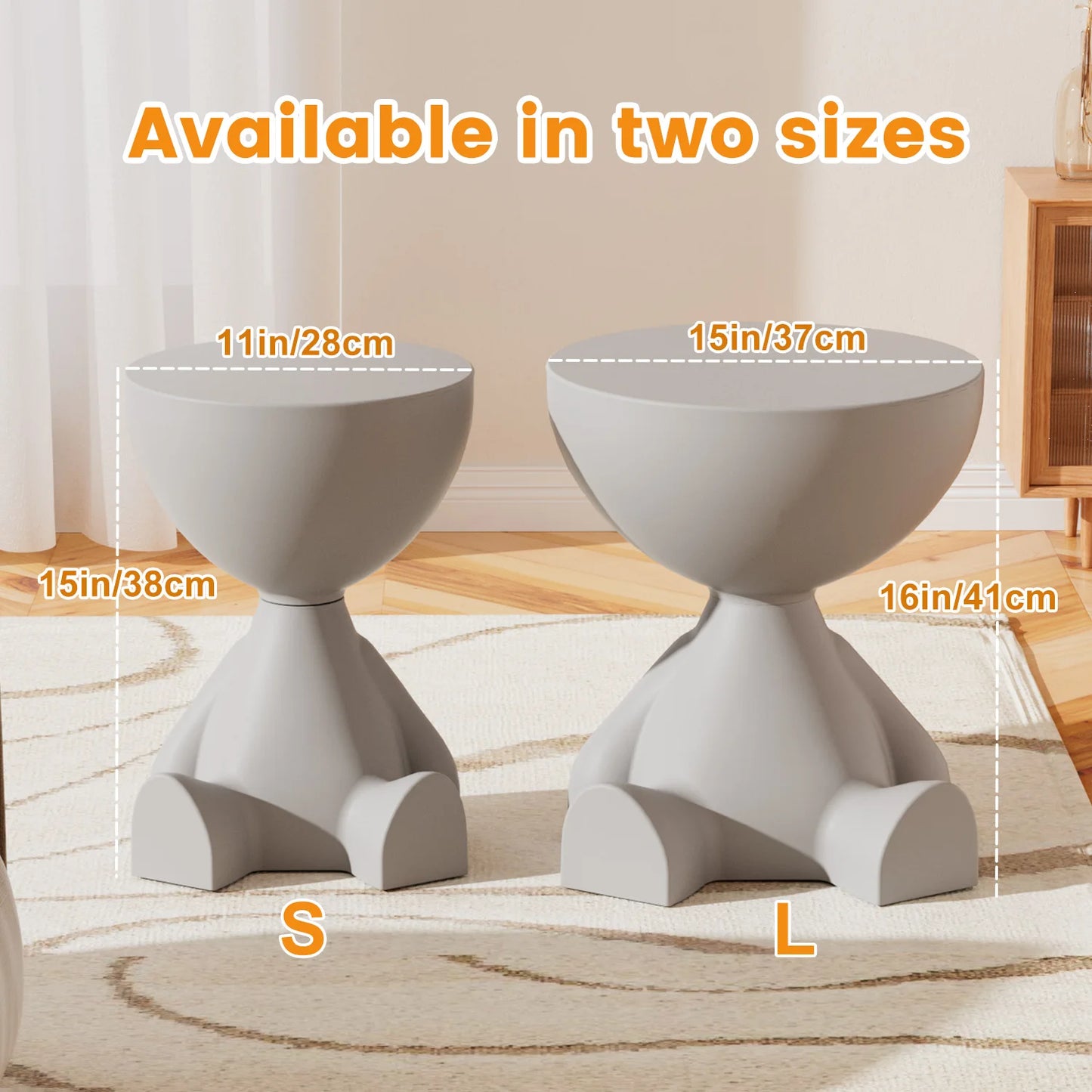 Wedyvko Coffee Table,1pc Modern Round Matte Finish Side Table - Small Storage Rack Stool for Living Room, Bedside Nightstand