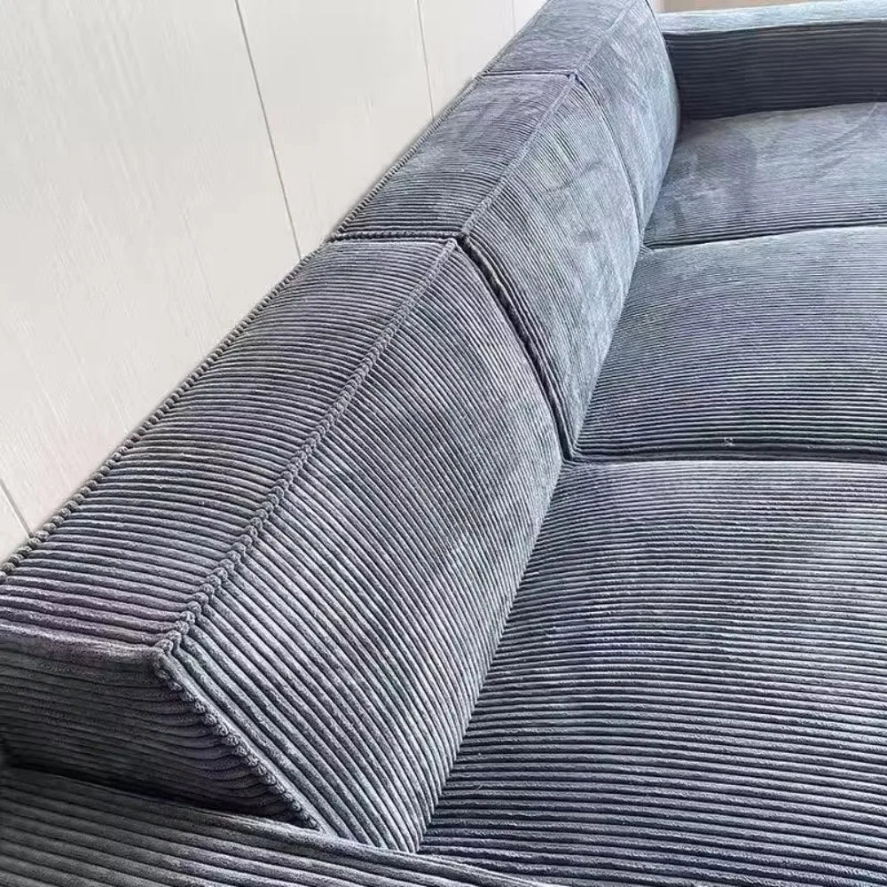 Set Vacuum Compression Combination Sofa Tofu Block Corduroy Fabric Pure Sponge Frameless Roll Up Living Room Export Pure