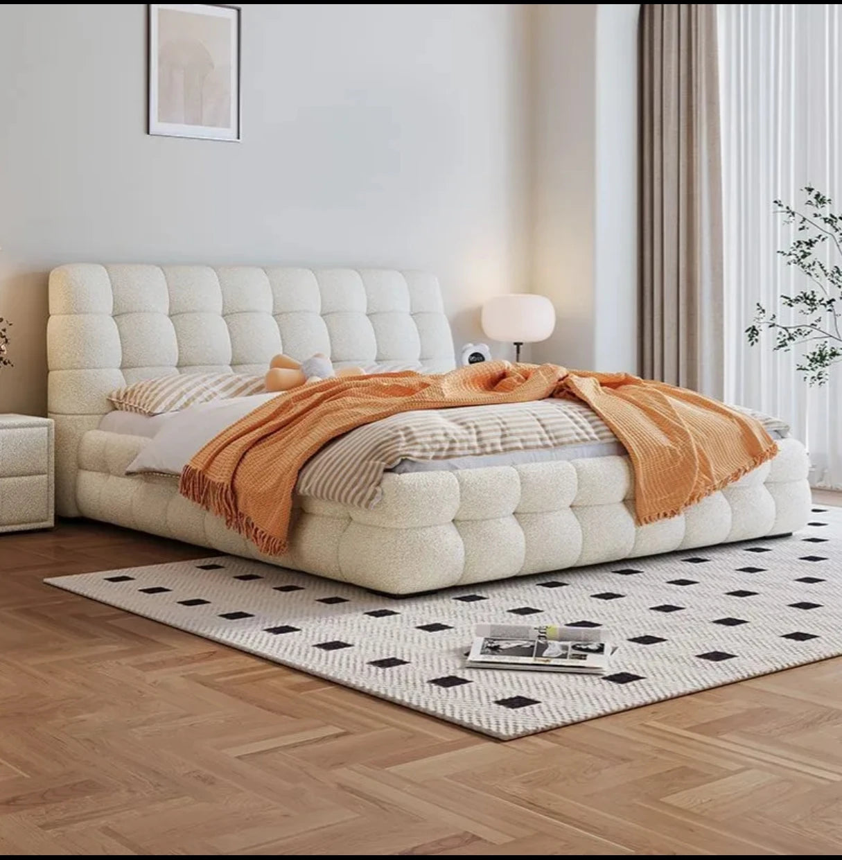 Luxury Modern Bedroom Furniture Storage Multifunctional Leather Fabric king Size Wood Beds