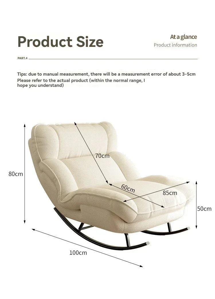 Lazy Sofa, Rocking Chair, Lounge Chair, Balcony, Home Use Leisure Chair, Reclining or Sleeping, Living Room Rocking Chair