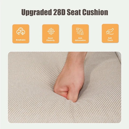 75'' Outdoor Patio Couch Wicker Sofa All Weather Rattan 3 Seater Sofa High Back Couch with Deep Seating and Removable Cover for