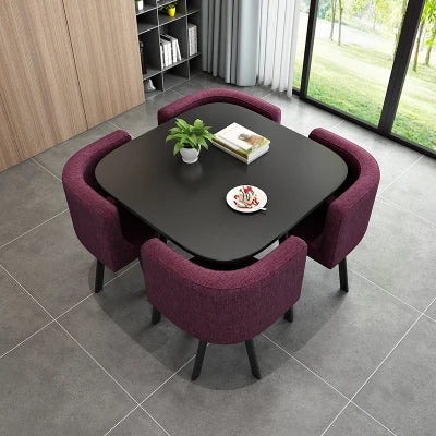 Wholesale Modern   Dining Table Sets 4 6 Chairs Dining Table Wooden Restaurant Cafe Chatting Table