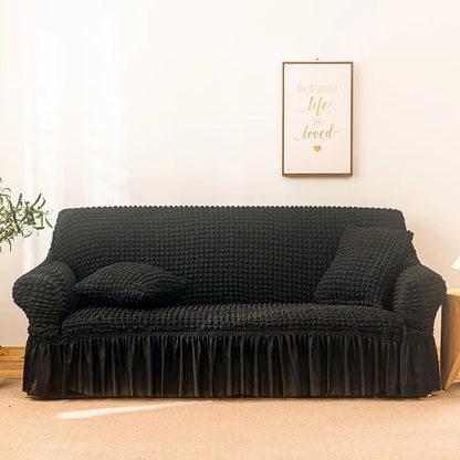 Fabric Skirt 2/3 Seater Sofa Cover 140-230cm Full Package Single Universal Elastic Sofa Slipcovers American Rustic Four Seasons