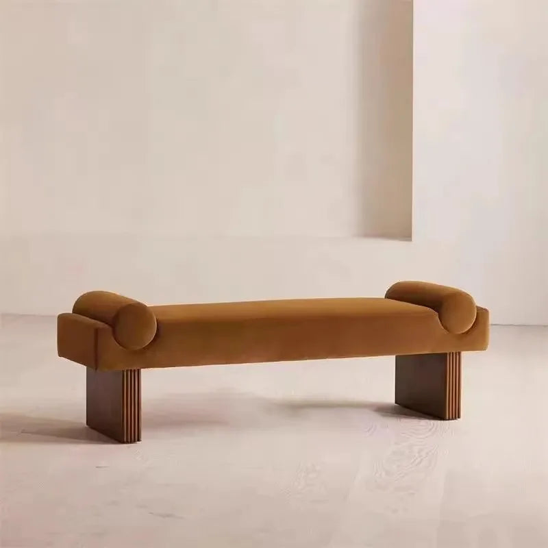 French retro style sofa bench stool living room pedal entrance shoe change stool bedroom bedside stool senior feeling cloakroom