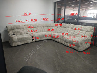 Recliner Sofa Set Hot Selling Modern Design Comfortable Leather Extendable Wood Frame Living Room Furniture Couch 7014