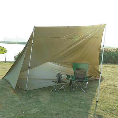 19 Hang Point Tarp Waterpoof Survival Bushcraft Sun Shelter Beach Shade Tent Outdoor Canopy Backpacking Tourist Awning 4x4 3x3m
