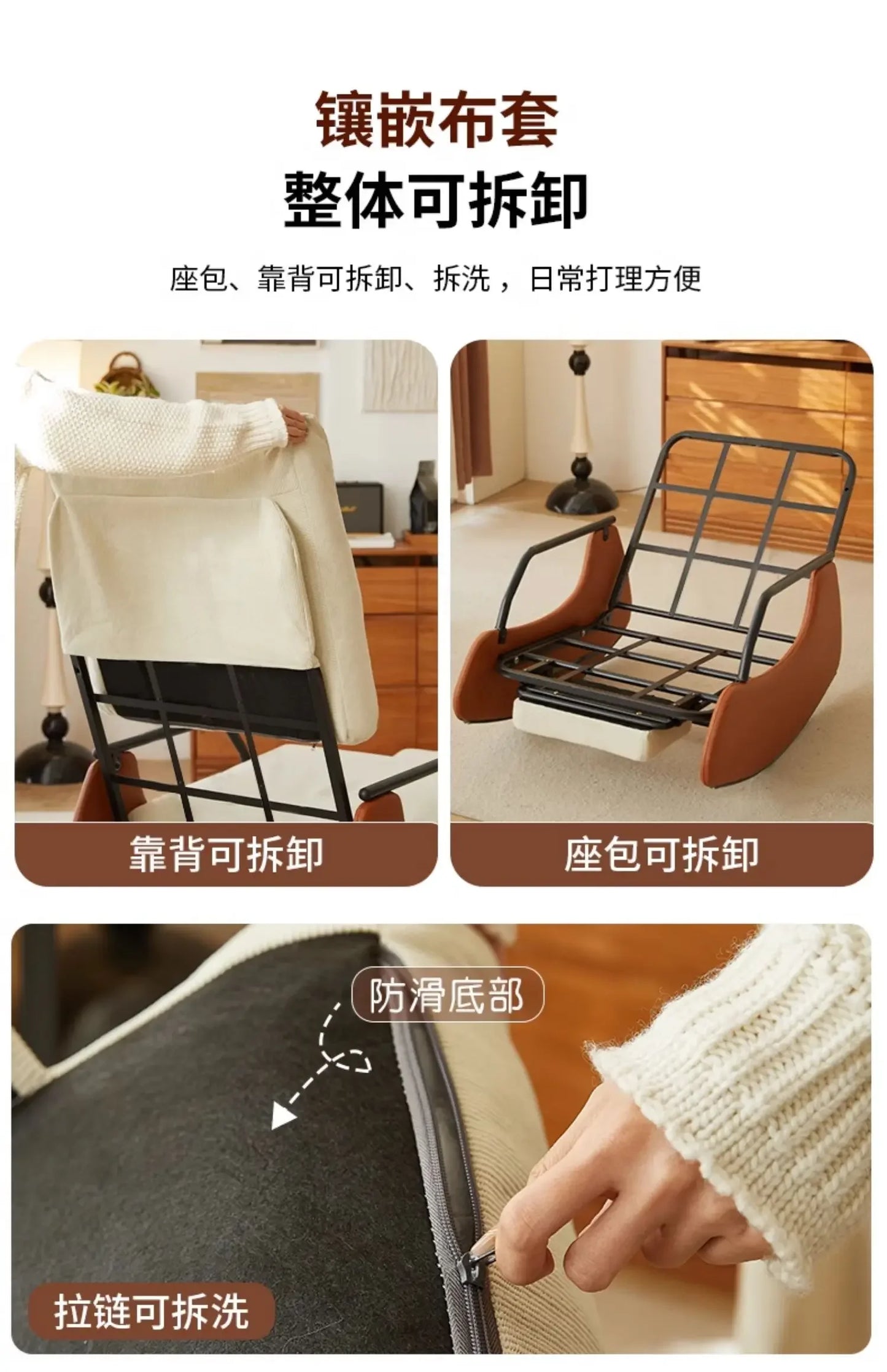 Luxury Salon Living Room Chairs Nordic Girl Arm Sofa Reading Balcony Chairs Comfortable Portable Sillon Lounge Suite Furniture