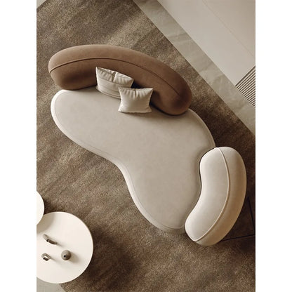 Italian minimalist curved special-shaped sofa studio designer women's clothing store