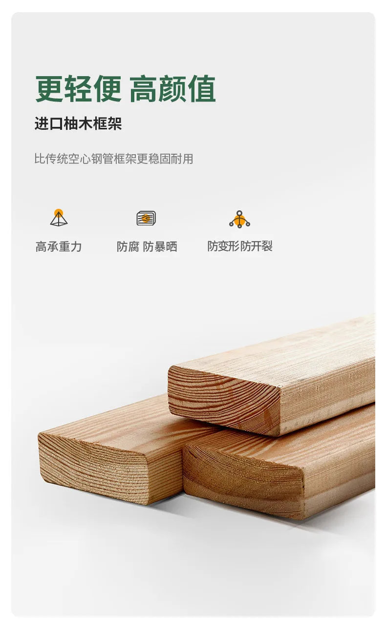 Outdoor sofa courtyard rattan teak outdoor garden villa hotel waterproof and sun protection homestay solid wood sofa furniture