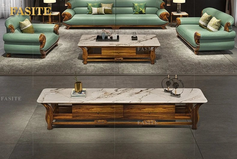 Leather sofa combination first layer cowhide modern new Chinese living room solid wood sofa furniture