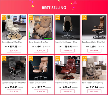 Modern Computer Office Chair Study Cushion Living Room Luxury Office Chair Support Gaming Chaise De Bureau Furniture Accessories