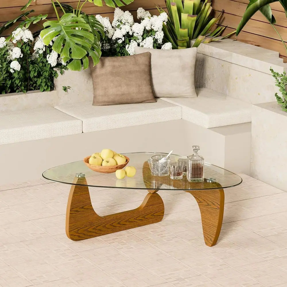 Modern Glass Coffee Table for Living Room mid Century Small Coffee Table Stylish Coffee Tables, Suitable for Bedroom Living Room