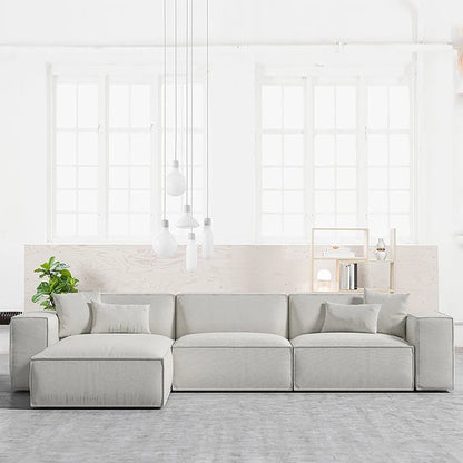 Hot Sales Modern L Shape 3 Seater Fabric Padded Seat Fabric Sofa Bed Sofa Sleeper Bed
