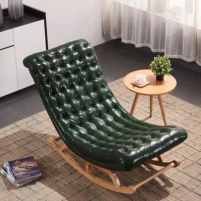Nordic solid wood rocking chair adult elderly nap home recliner balcony bedroom living room free chair