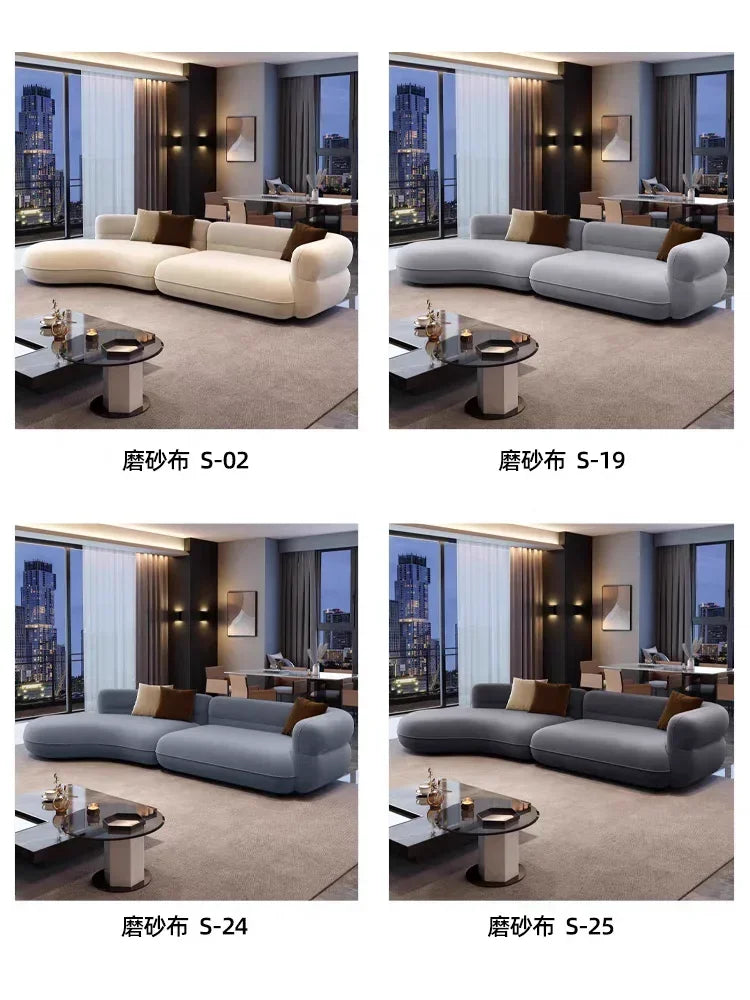 Italian Light Luxury Curved Sofa Special-Shaped Simple Corner Living Room Leisure Sofa