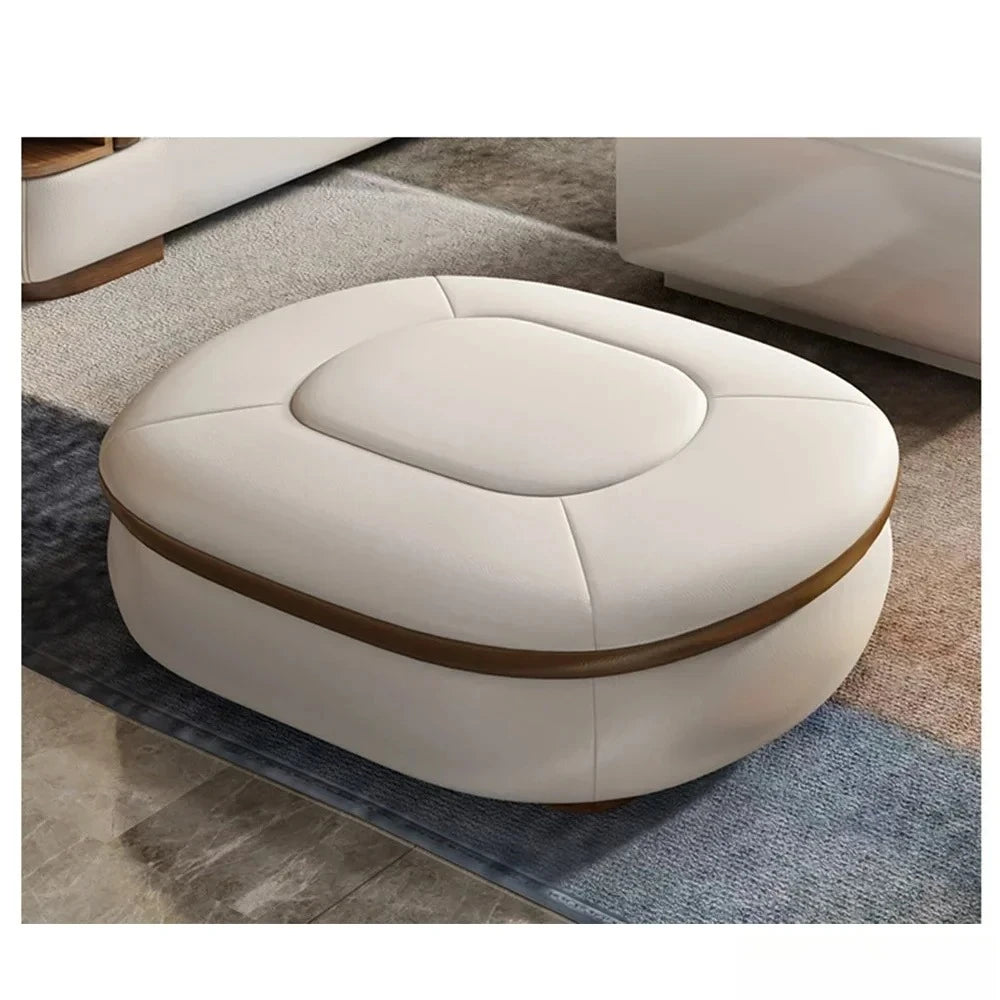 Luxury L-Shaped Genuine Leather Sectional Sofa Sets with USB, Bluetooth Speaker - MINGDIBAO Living Room Italian Leather Couches