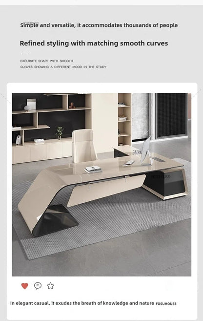 Minimalist Luxury Boss Office Desks Work Desk Corner Executive Table Home Study Desktop Computer Table for Office Furniture