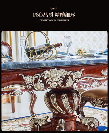 European dining table and chair combination villa household high-end small apartment dining tableT