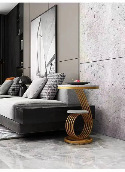Nordic Round Coffee Tables Books Big Luxury Gold Nordic Hall Side Coffee Table Bedside Dressing Mesitas De Noche Home Furniture