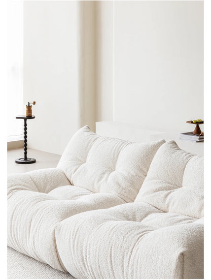 Nordic Cream Style Living Room Sofa White Square Combination Creative Design Lazy Couch Comfort Home Furniture Lounge Chair FYLS