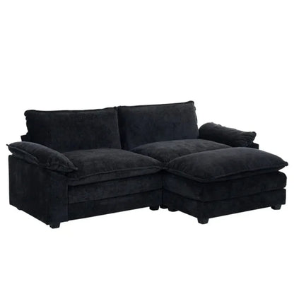 121 Inch Cloud Couch Comfortable Modular Sectional Sofa For Living Room Modern Linen 3-seat Convertible Loveseat Sofa Apartment