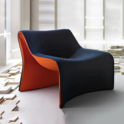 Modern Living Room Furniture Single Unique Shape Sponge Velvet Sofa Chair Fabric Sofa Leisure Accent Chair