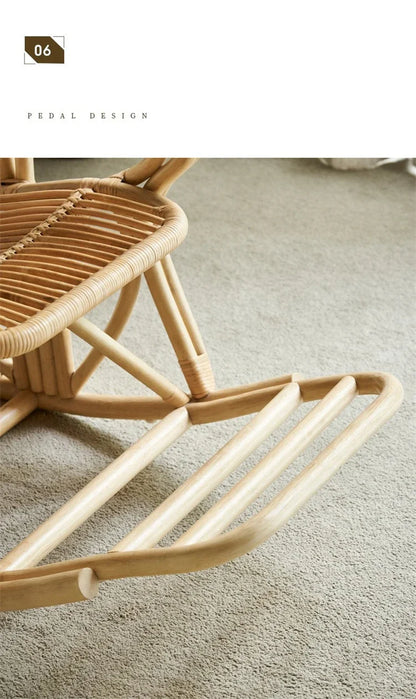 Outdoor Balcony Homestay Garden Single Rattan Chairs Living Room Leisure Rocking Chair Home Furniture Adult Lazy Recliner N M