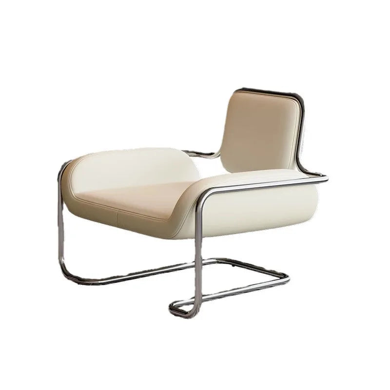Single chair medieval stainless steel special-shaped convex living room reception leisure single sofa