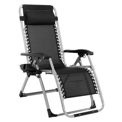 Infinity Zero Gravity Chair with Pad, Patio Chairs with Pillow and Utility Tray Adjustable Folding Recliner for Deck,Patio,Beach