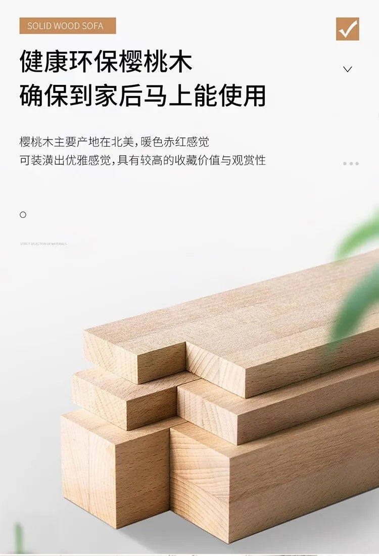 Customizable American Country Vintage Log Leather Sofa