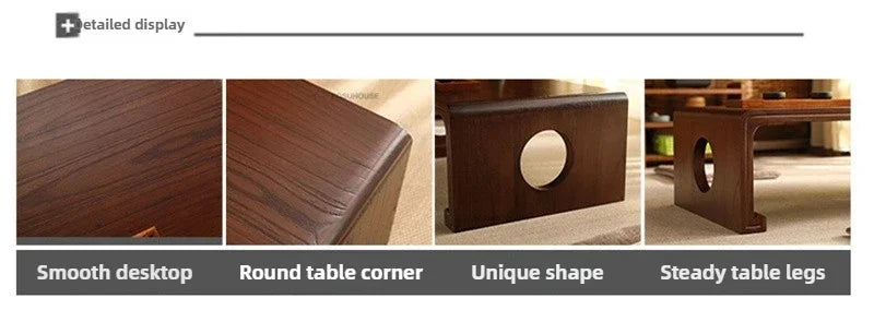 European Solid Wood Coffee Table Home Balcony Window Small Table Light Luxury Minimalist Sofa Side Table Living Room Furniture F
