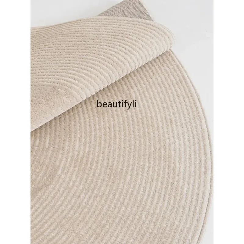 F132  Round living room minimalist sofa coffee table blanket premium light luxury cloakroom floor mat bedroom carpet