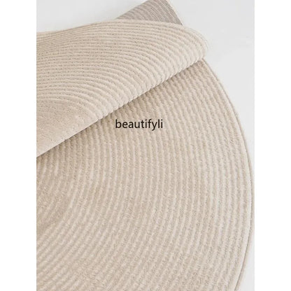 F132  Round living room minimalist sofa coffee table blanket premium light luxury cloakroom floor mat bedroom carpet