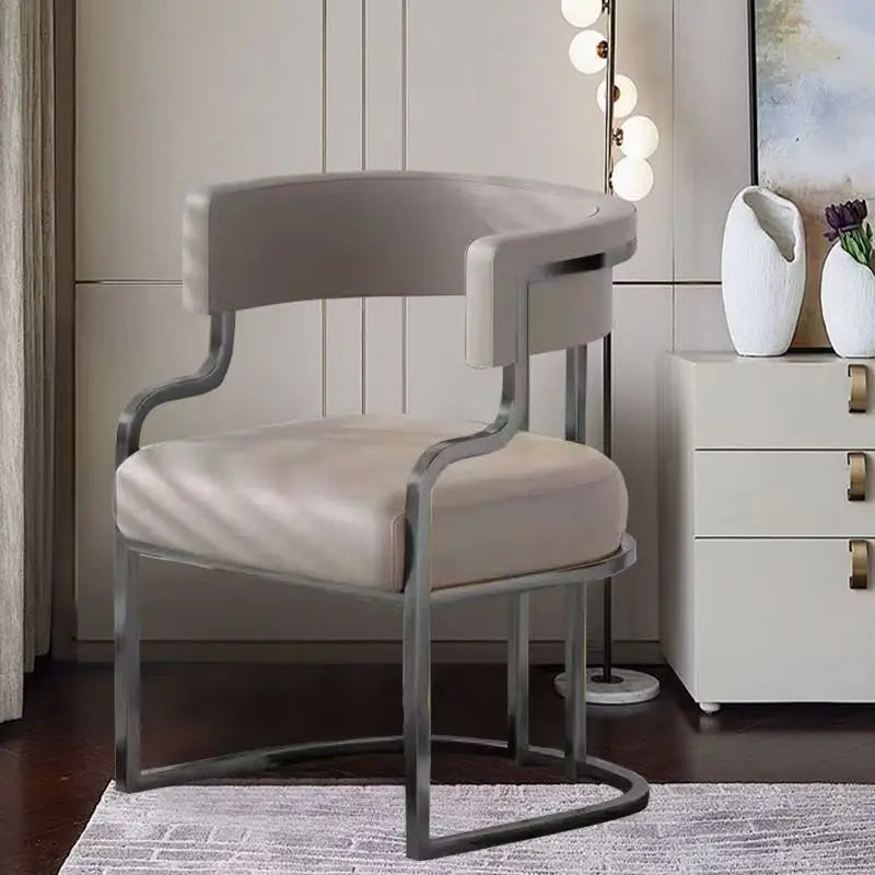 Modern Light Luxury Accent Chair Premium Dining Chair for Salon Reception Office Conference Hotel Lounge Makeup Nail Studio