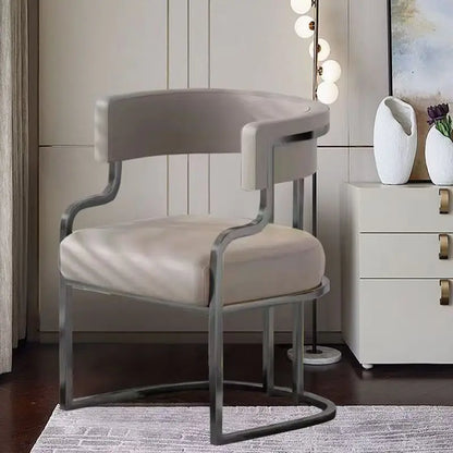 Modern Light Luxury Accent Chair Premium Dining Chair for Salon Reception Office Conference Hotel Lounge Makeup Nail Studio